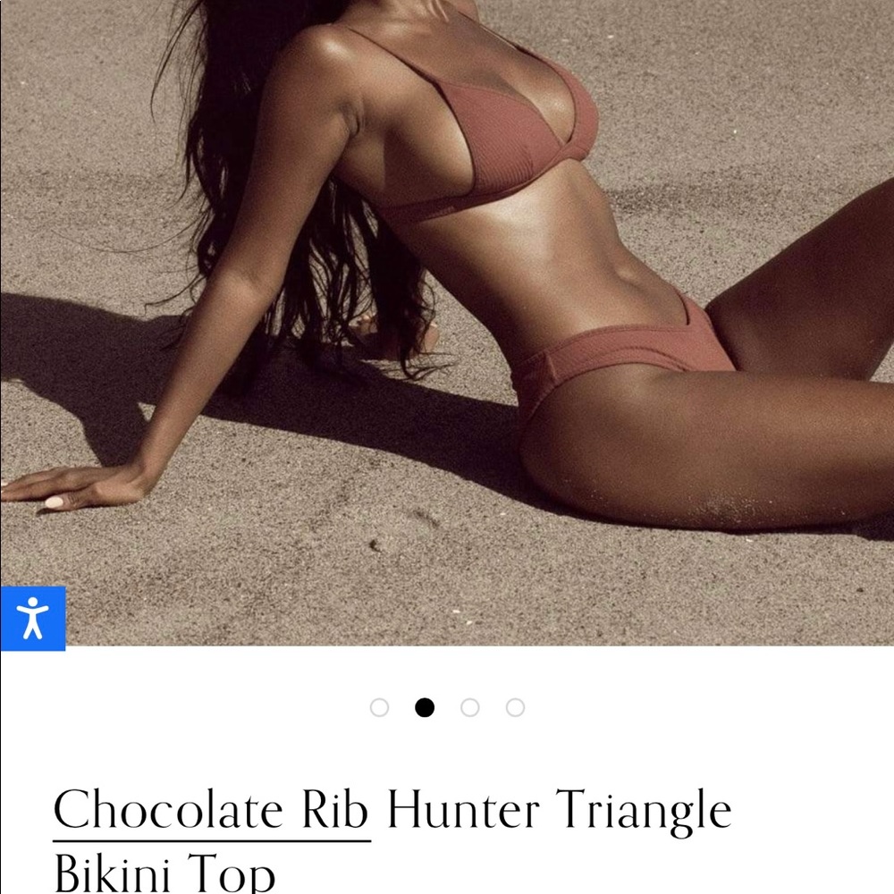 Montce Chocolate rib bikini top